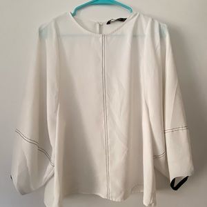 Zara white blouse, size m